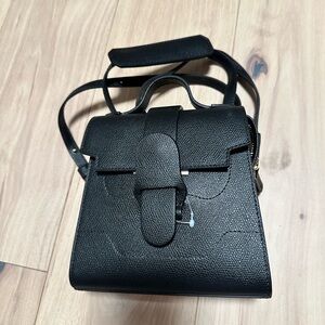 Senreve | Mini Aluna | Backpack Purse | Black pebbled leather | EUC